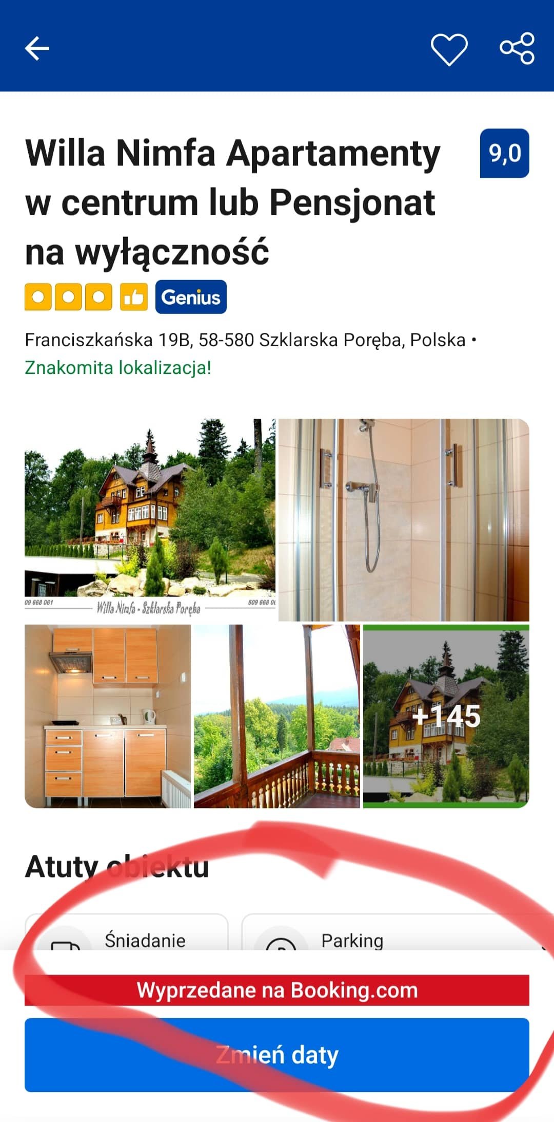 Szkl.P. Sprzedam Willę z apartamentami na wynajem
