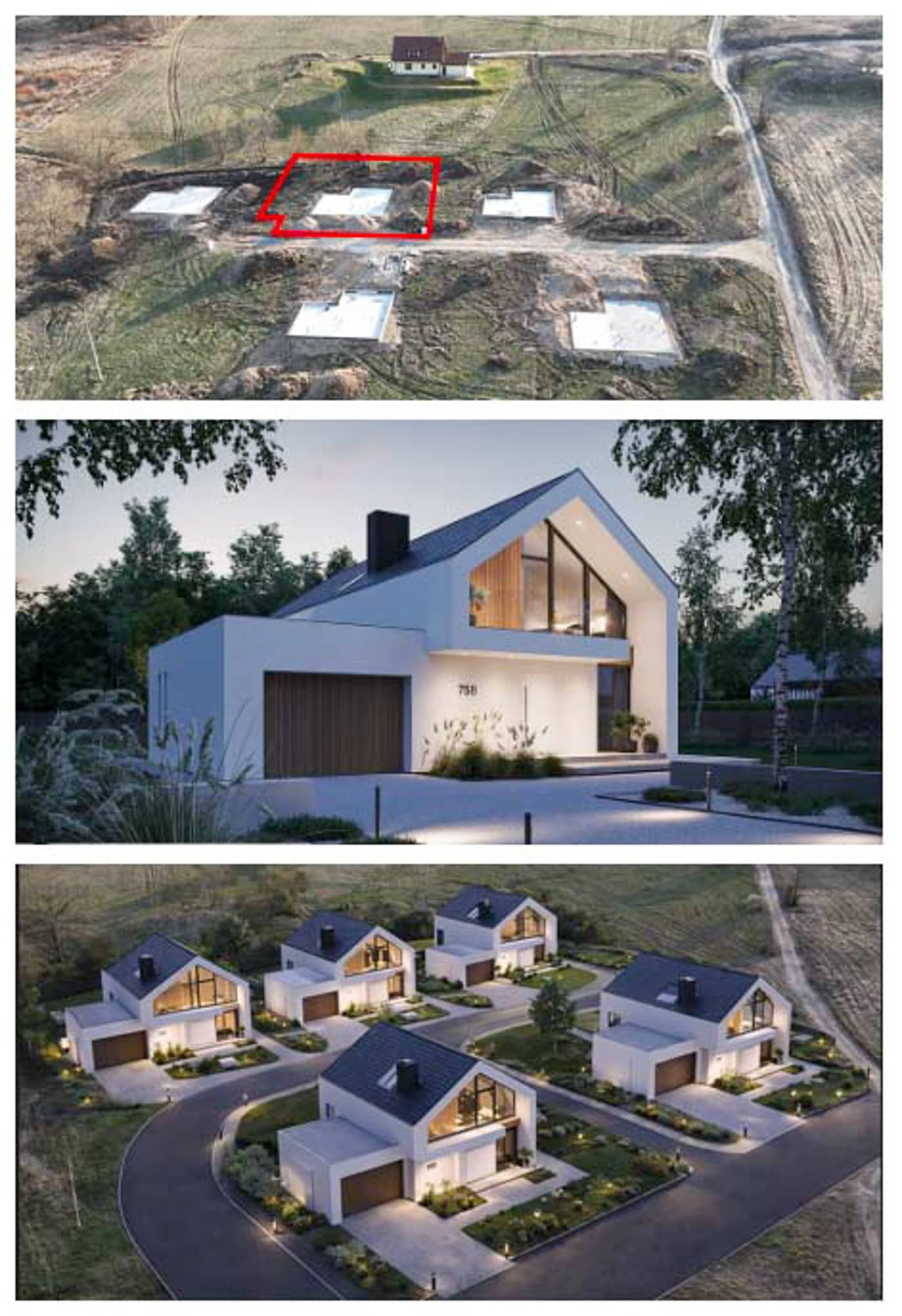 Działka 1009 m² z rozpoczętą budową – Wojcieszyce