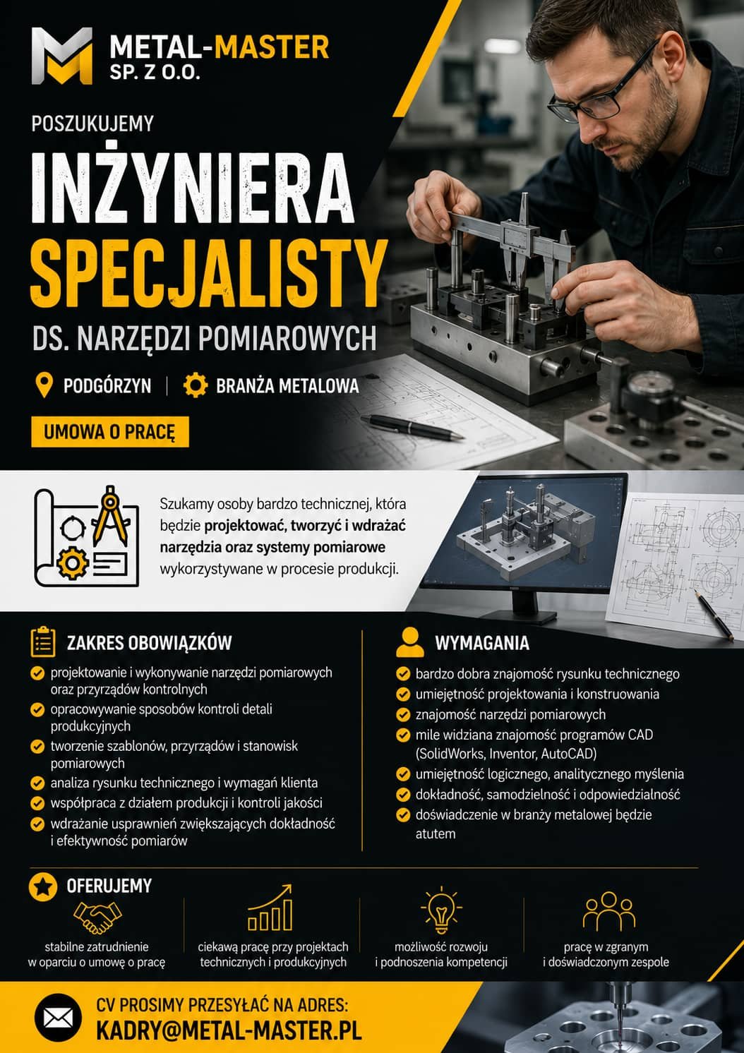 Inżynier/specjalista ds. narzędzi pomiarowych