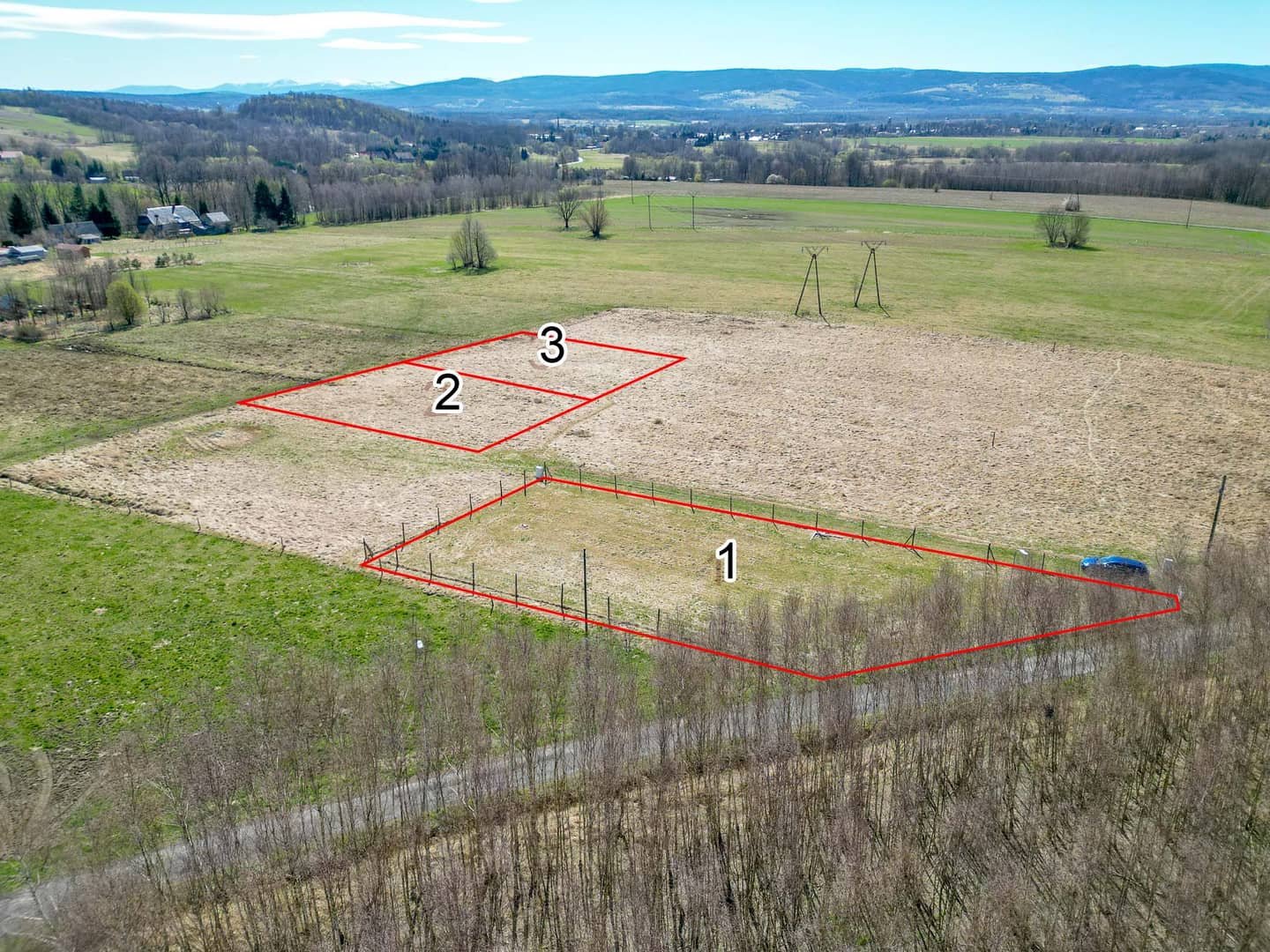 Działka budowlana 1000m² Karłowiec, widok góry