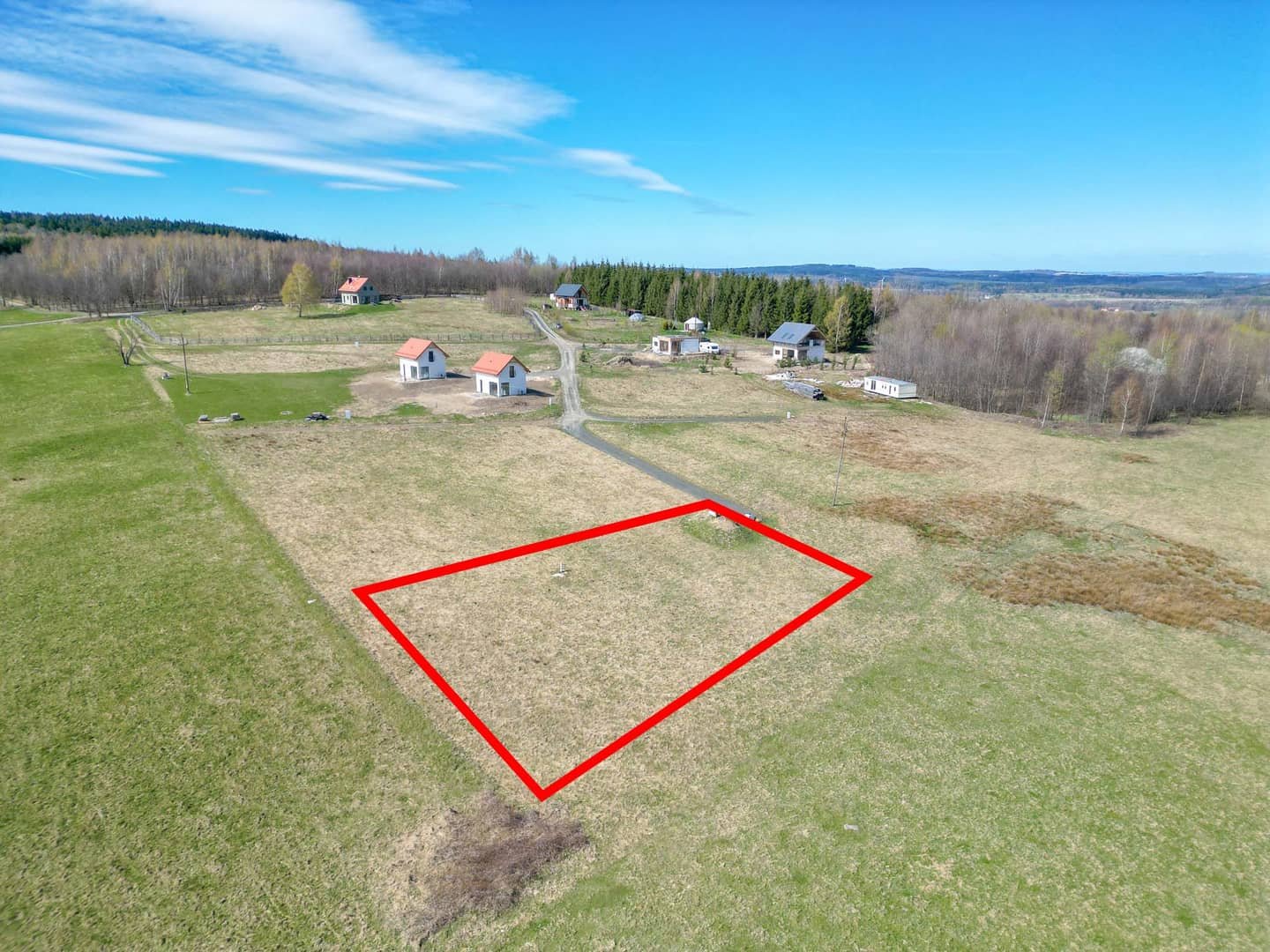 Działka widokowa 1199m² Pobiedna, uzbrojona