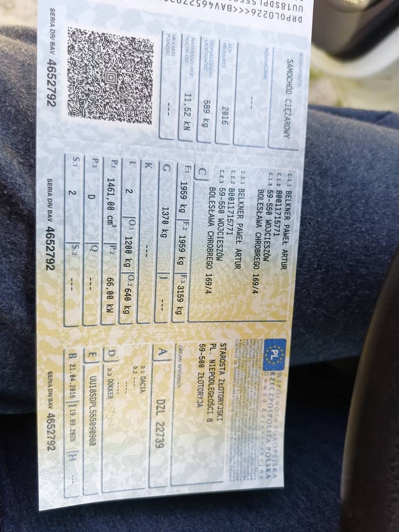 Dacia dokker 1.5 dci 2016 rok
