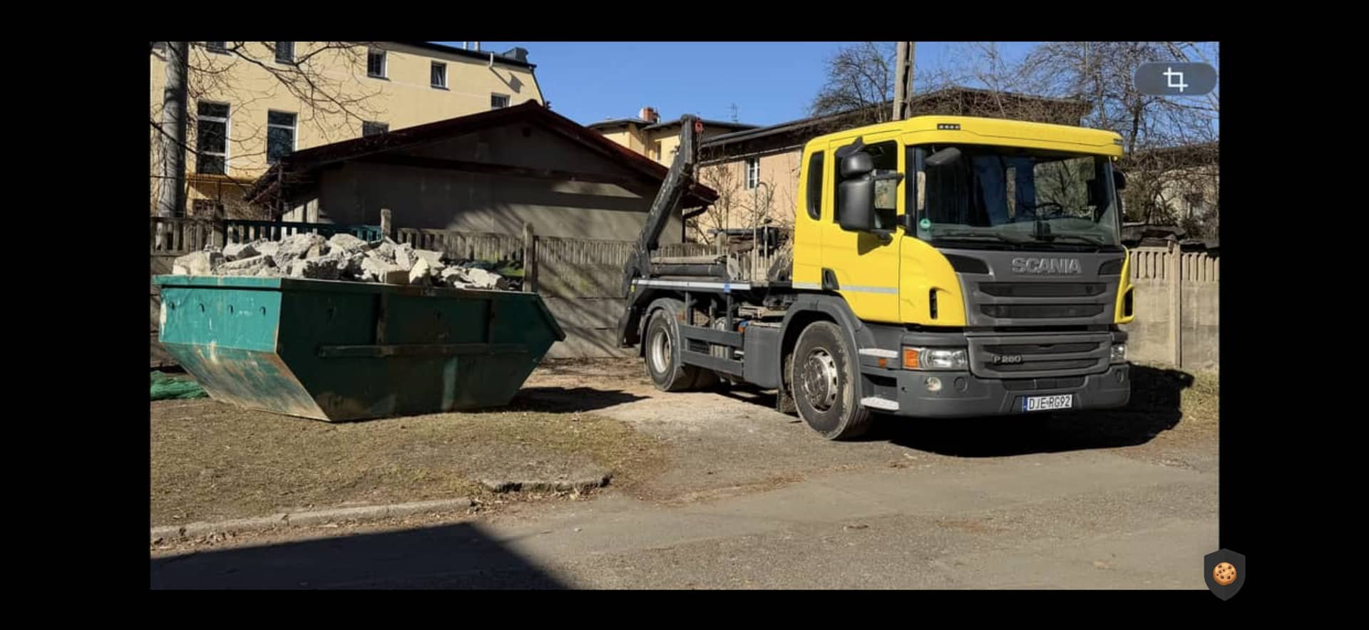 Kontenery na odpady budowlane, zmieszane, gruz