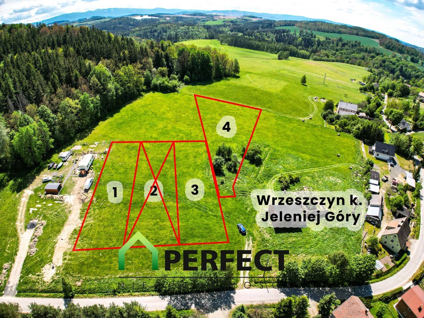 Działki budowlane 1512m² Wrzeszczyn, MPZP RM