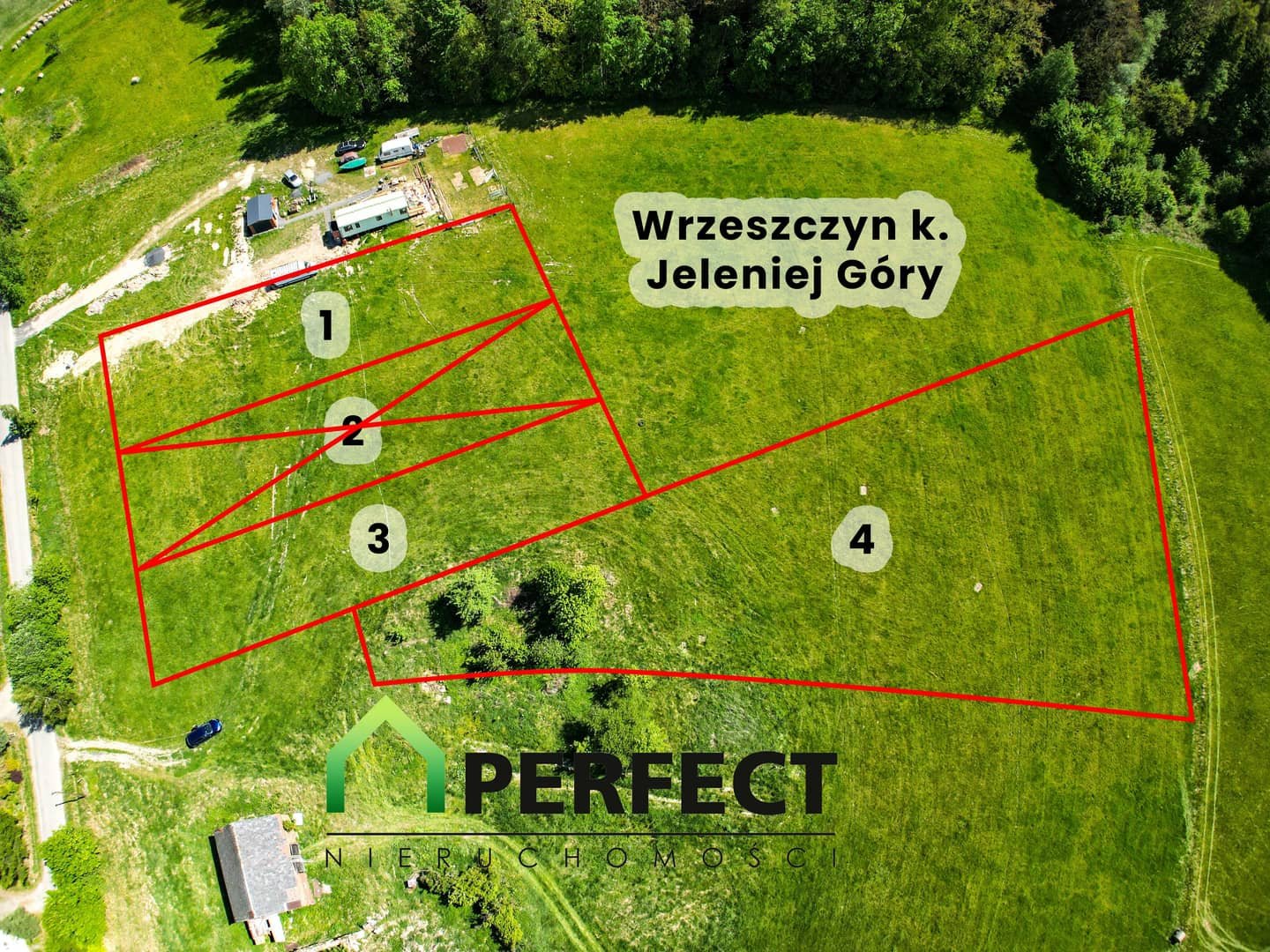 Działki budowlane 1512m² Wrzeszczyn, MPZP RM