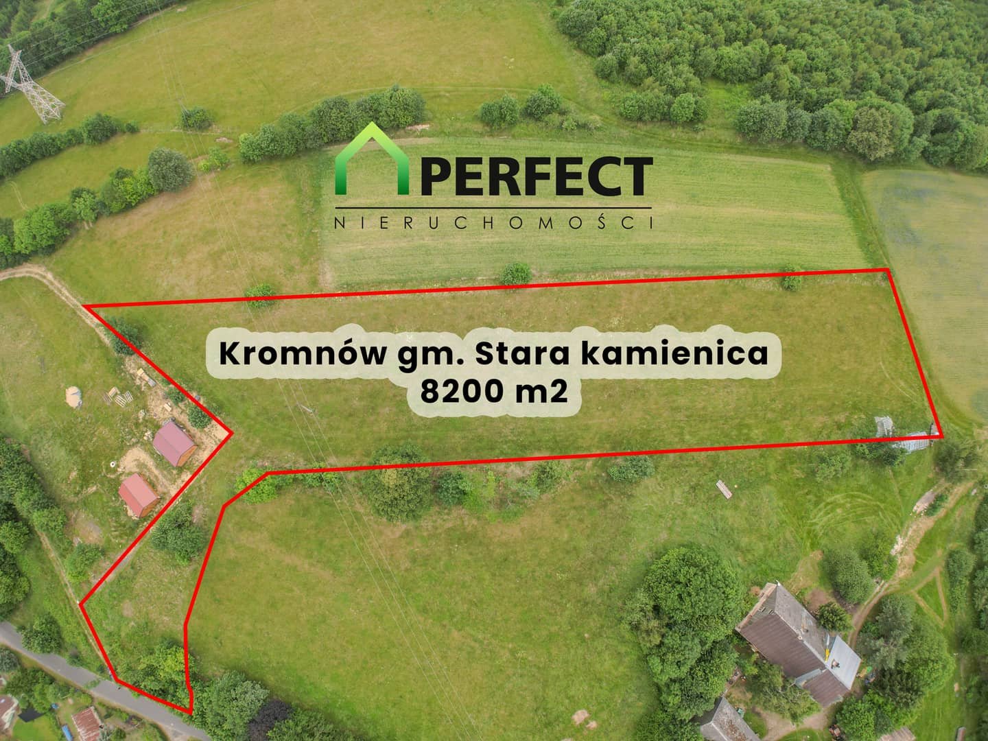 Działka siedliskowa 8200m² Kromnów, widokowa