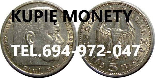 Kupię monety kolekcje monet srebrne,złote,okolicznościowe oraz ANTYKI kontakt 694972047