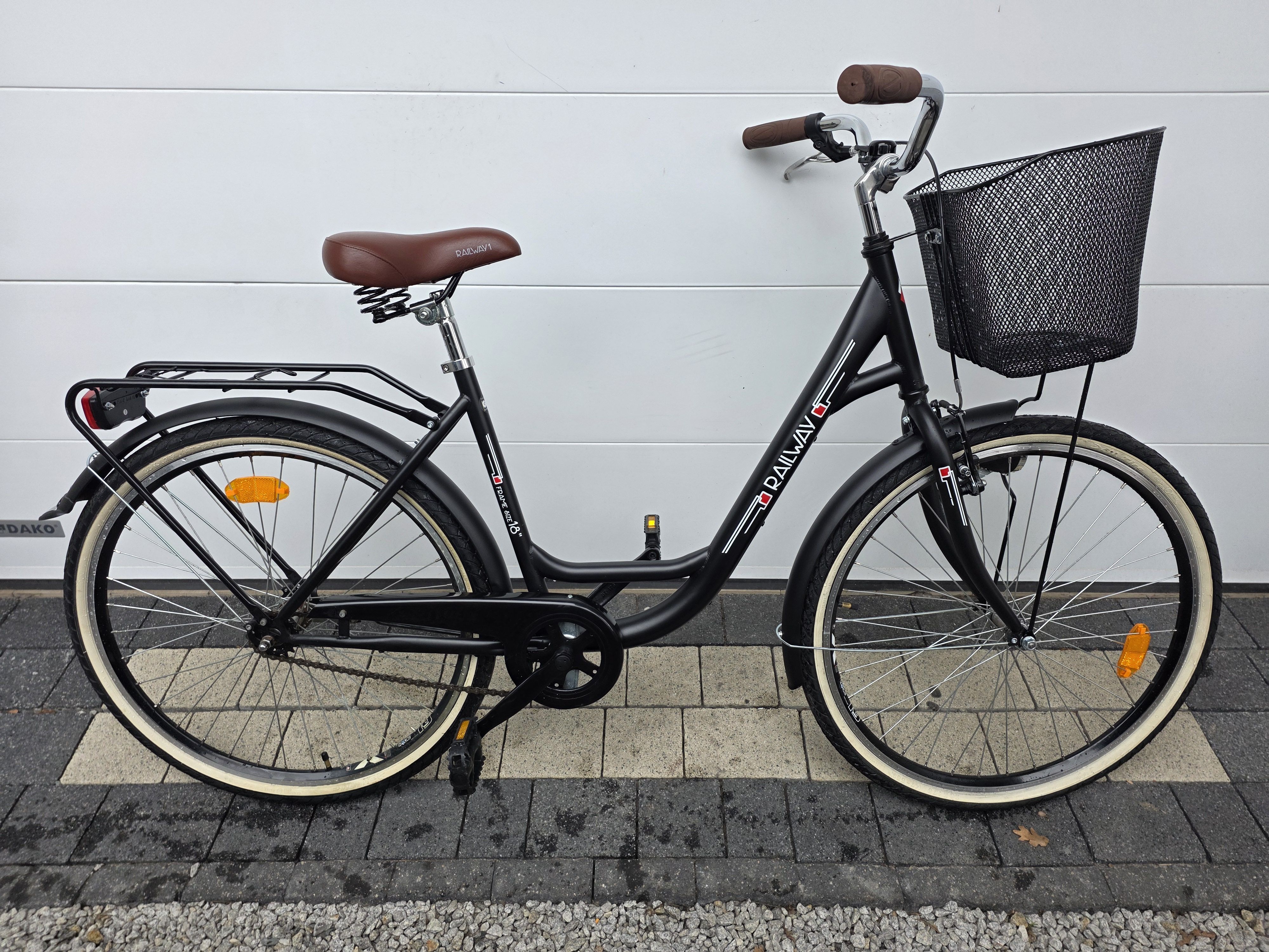 Rower miejski RAILWAY 1-koła 26", ledowe oświetlenie - ŁADNY i ZADBANY