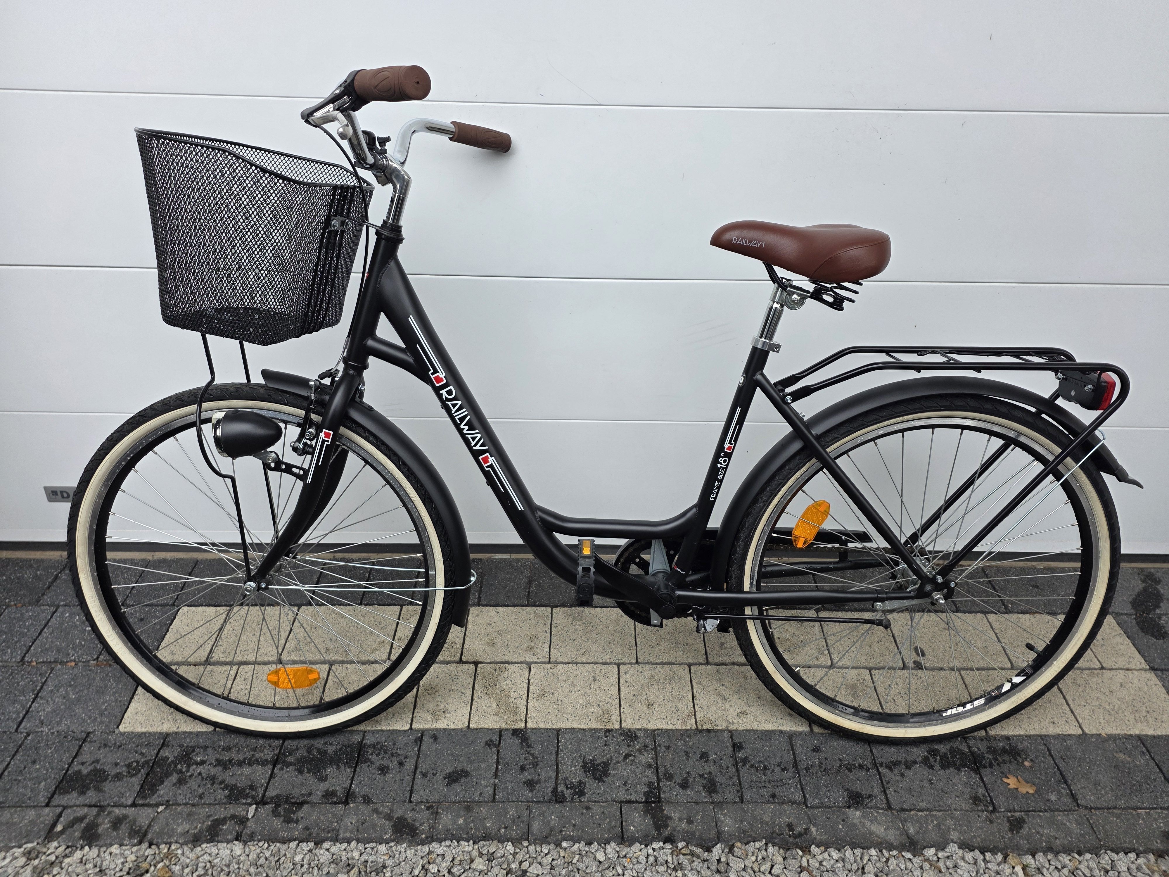 Rower miejski RAILWAY 1-koła 26", ledowe oświetlenie - ŁADNY i ZADBANY