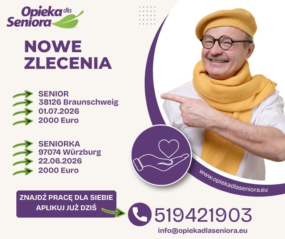 Nowe zlecenia w opiece w Niemczech