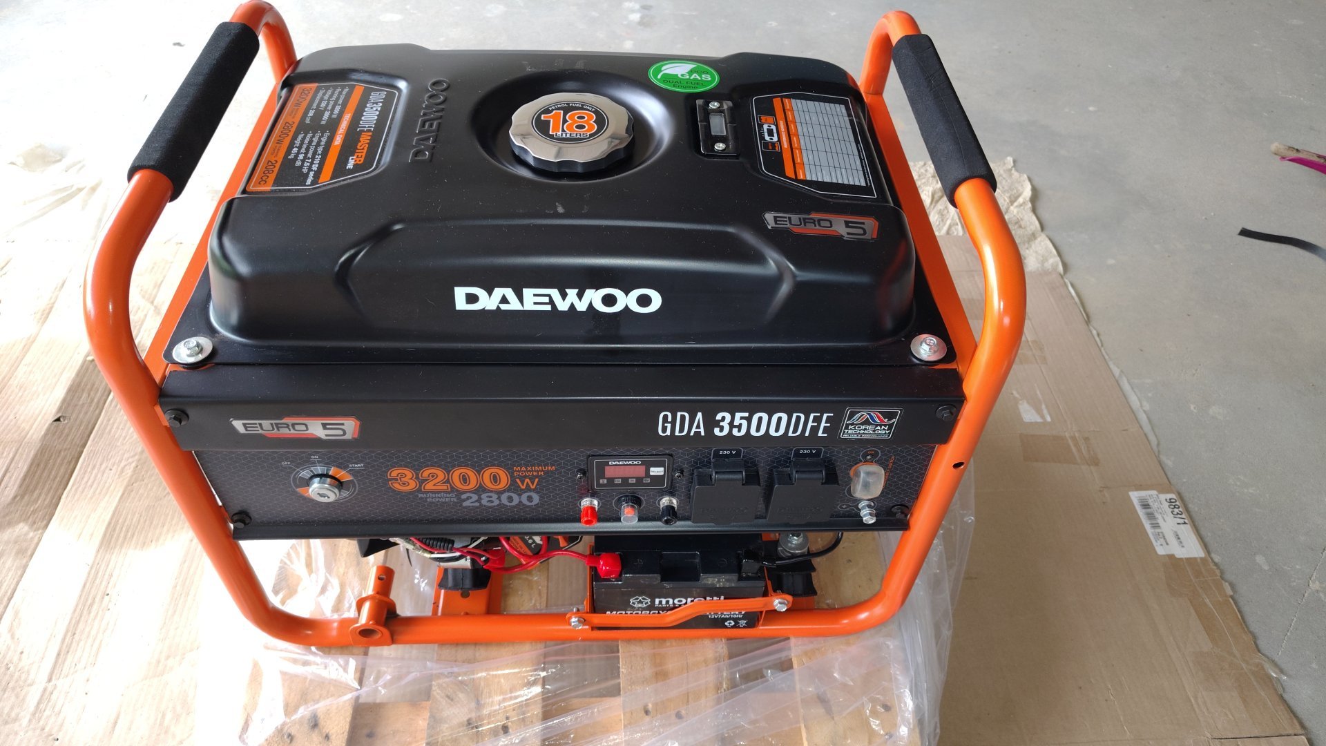 Agregat prądotwórczy Daewoo GDA 3500DFE | LPG/Benzyna | Gwarancja | Koła | Stan BDB