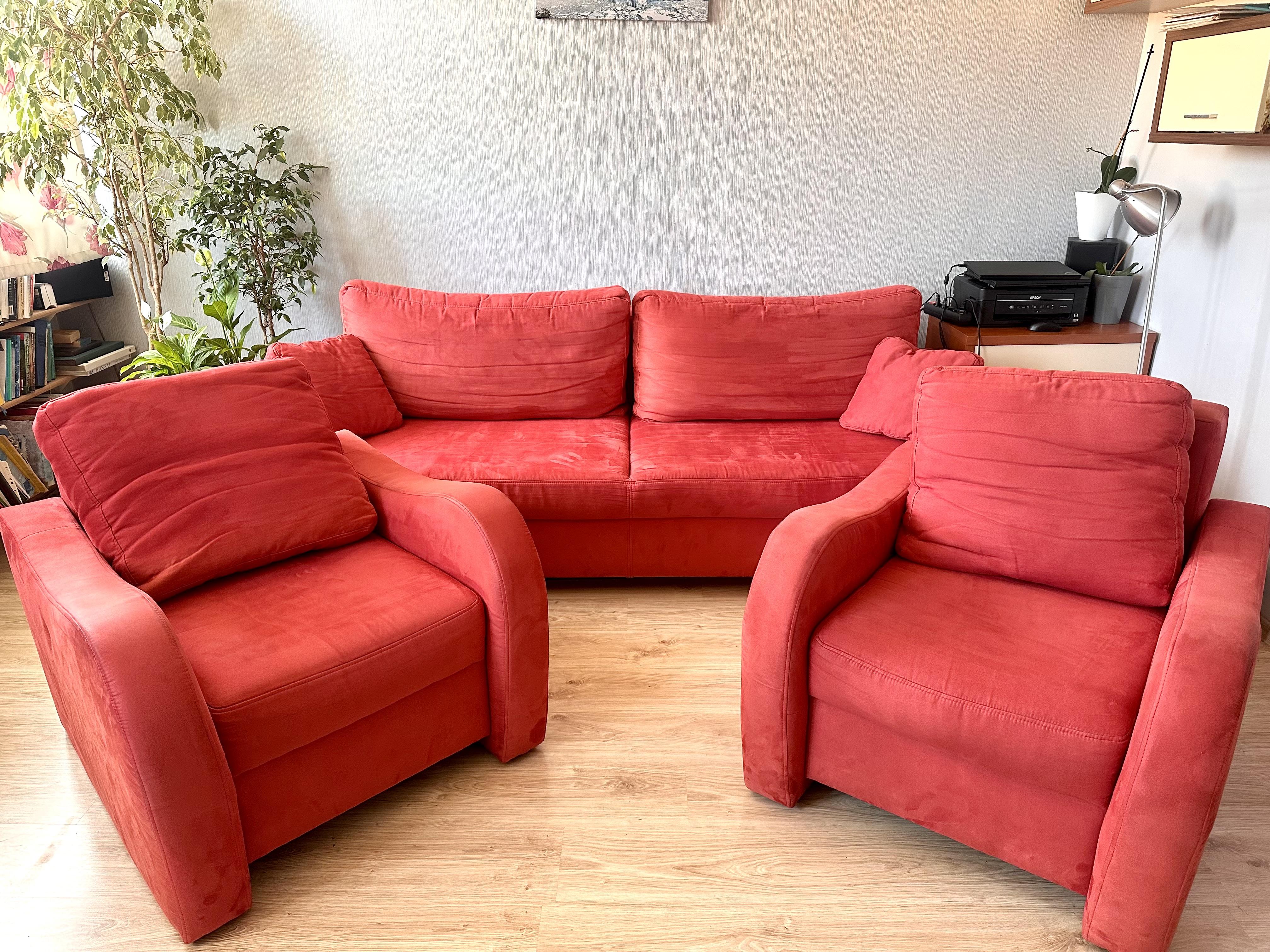 Zestaw sofa i 2 fotele
