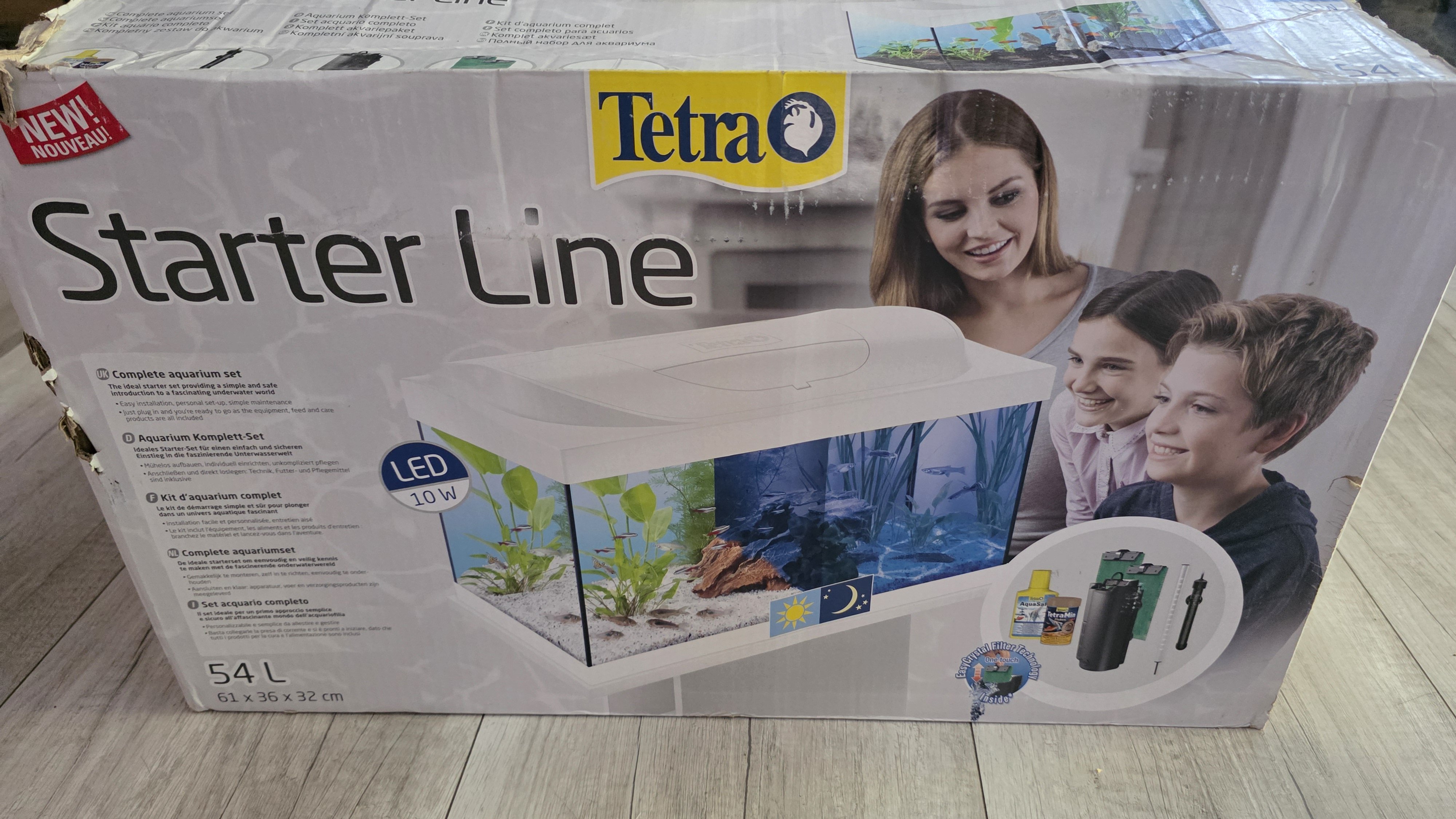 Akwarium 54 litry komplet filtr grzałka led NOWE