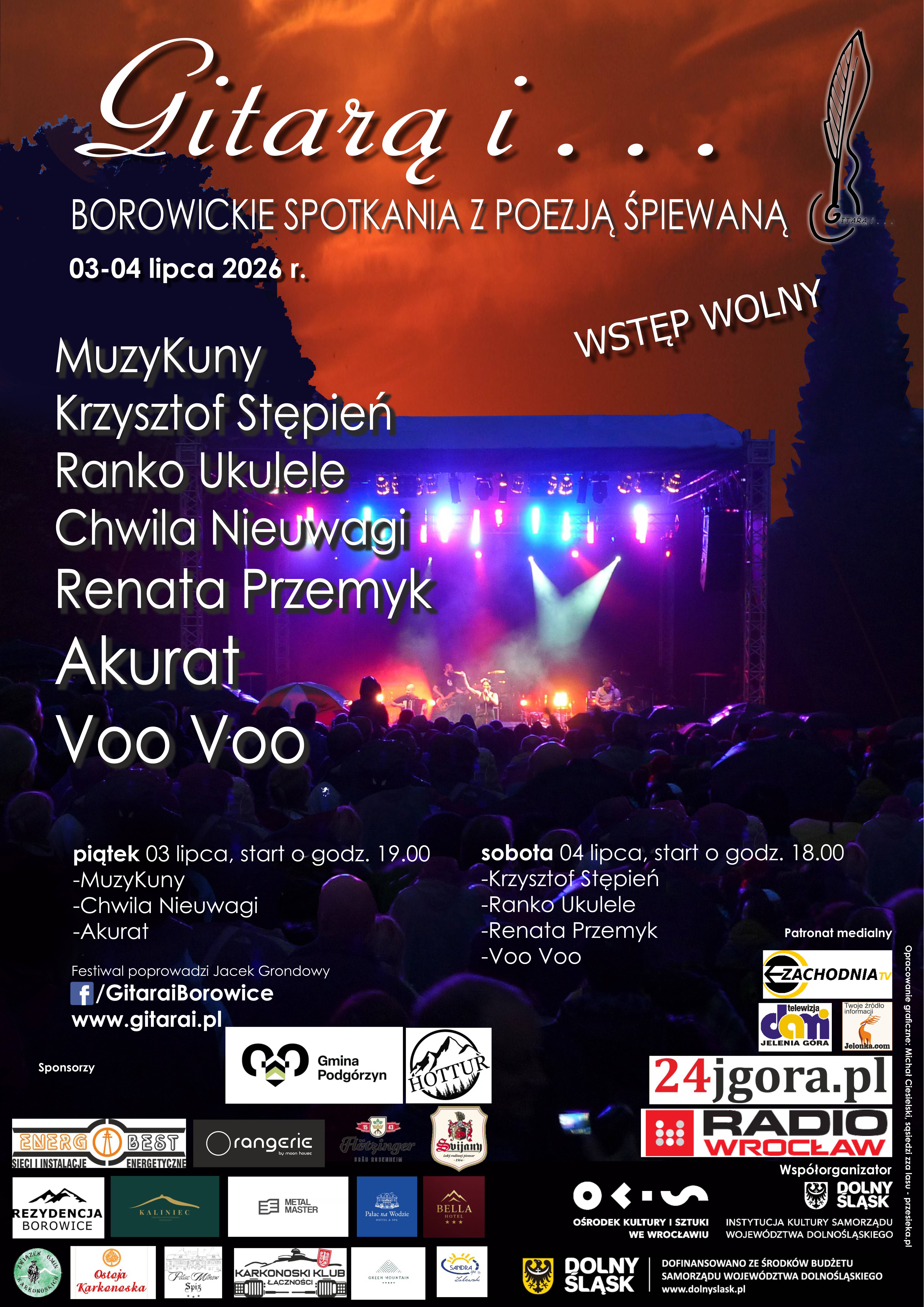 GITARĄ I… – Borowickie Spotkania z Poezją Śpiewaną 3-4.07.2026