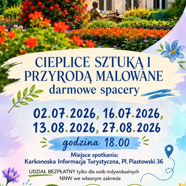 Cieplice sztuką i przyrodą malowanie - darmowe spacery