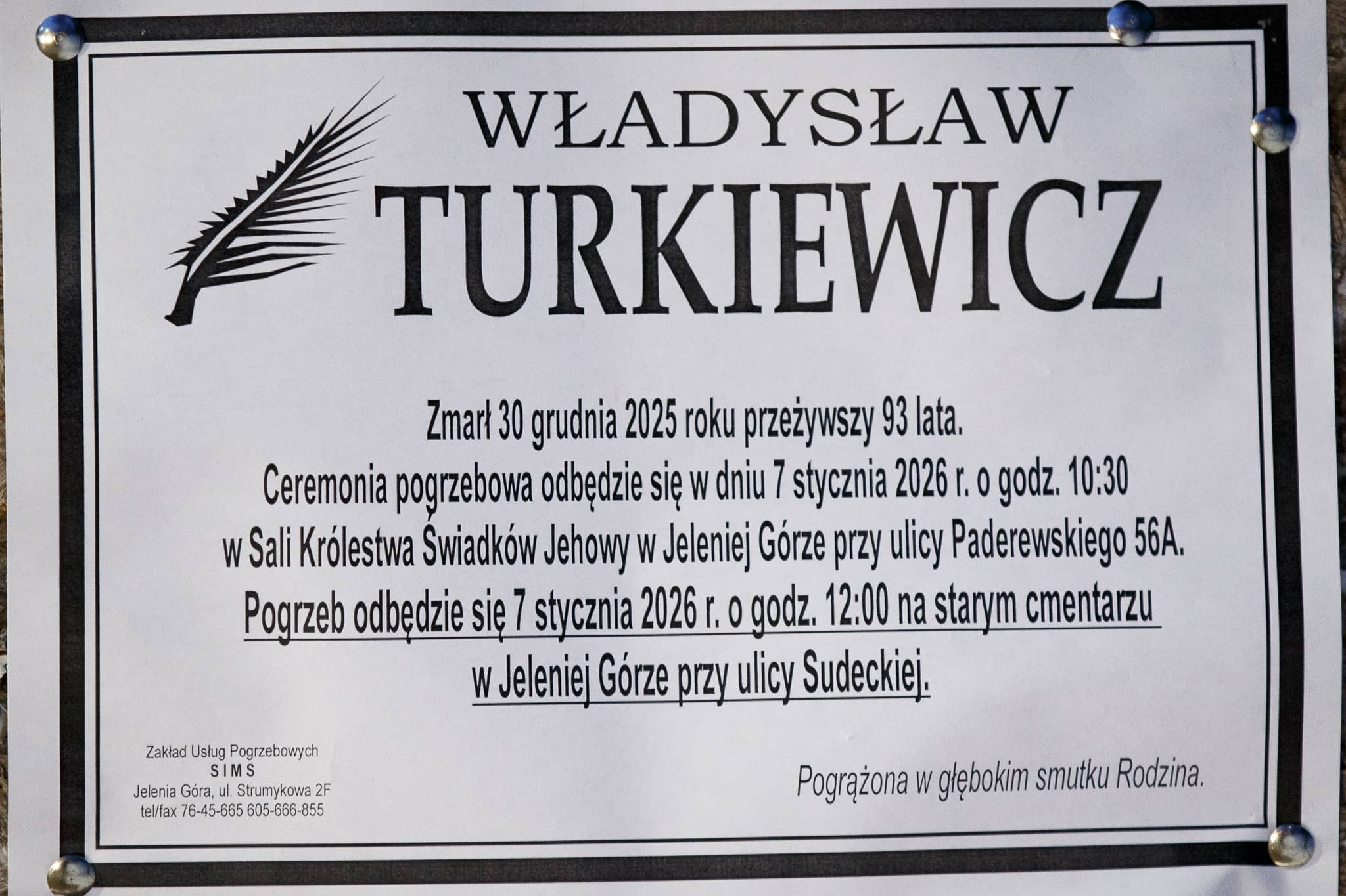 Zmarł Władysław Turkiewicz