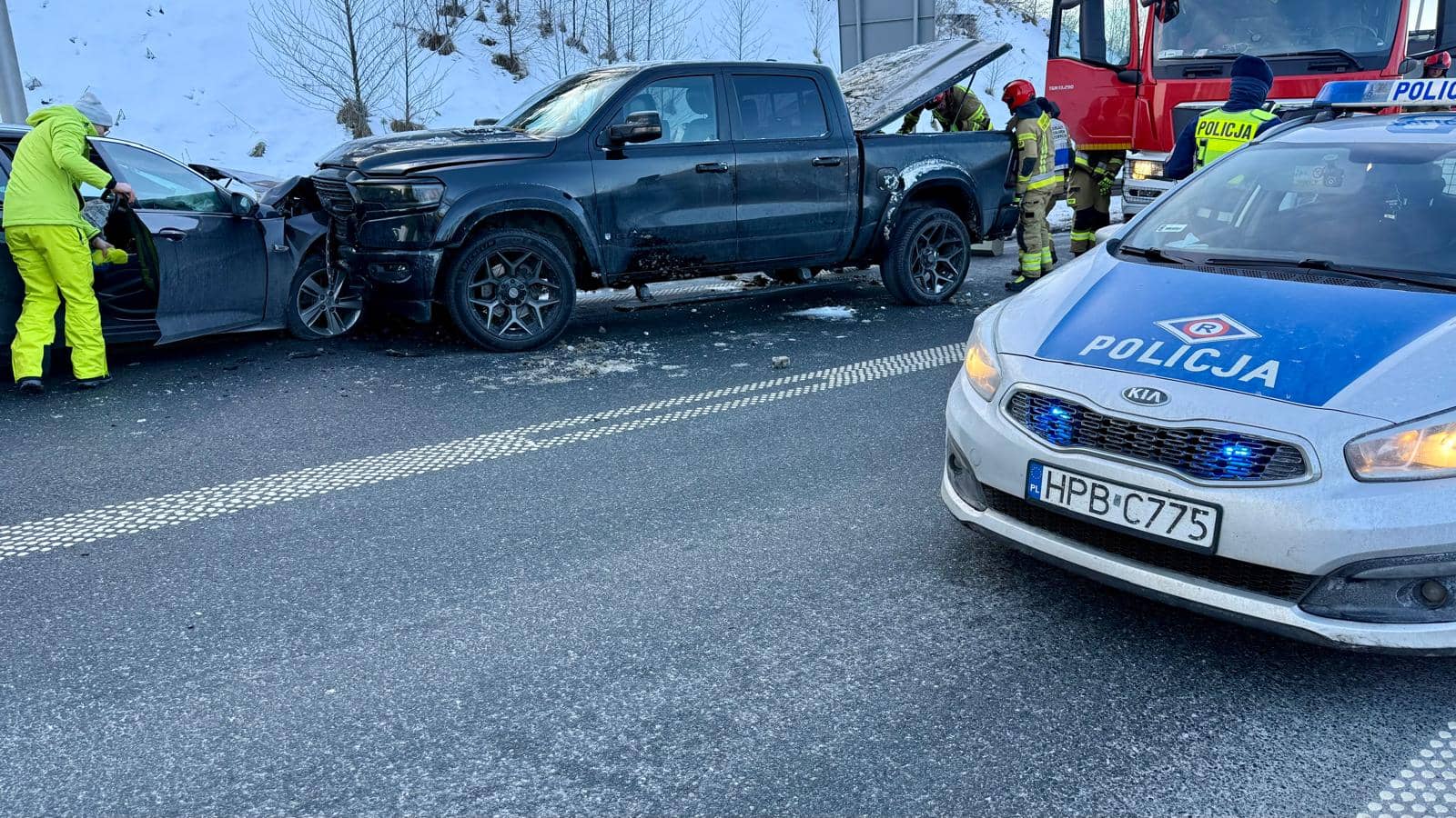 Czołówka na obwodnicy Maciejowej