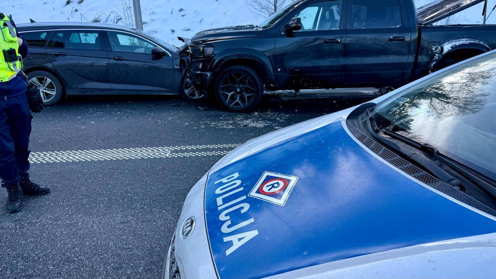 Czołówka na obwodnicy Maciejowej