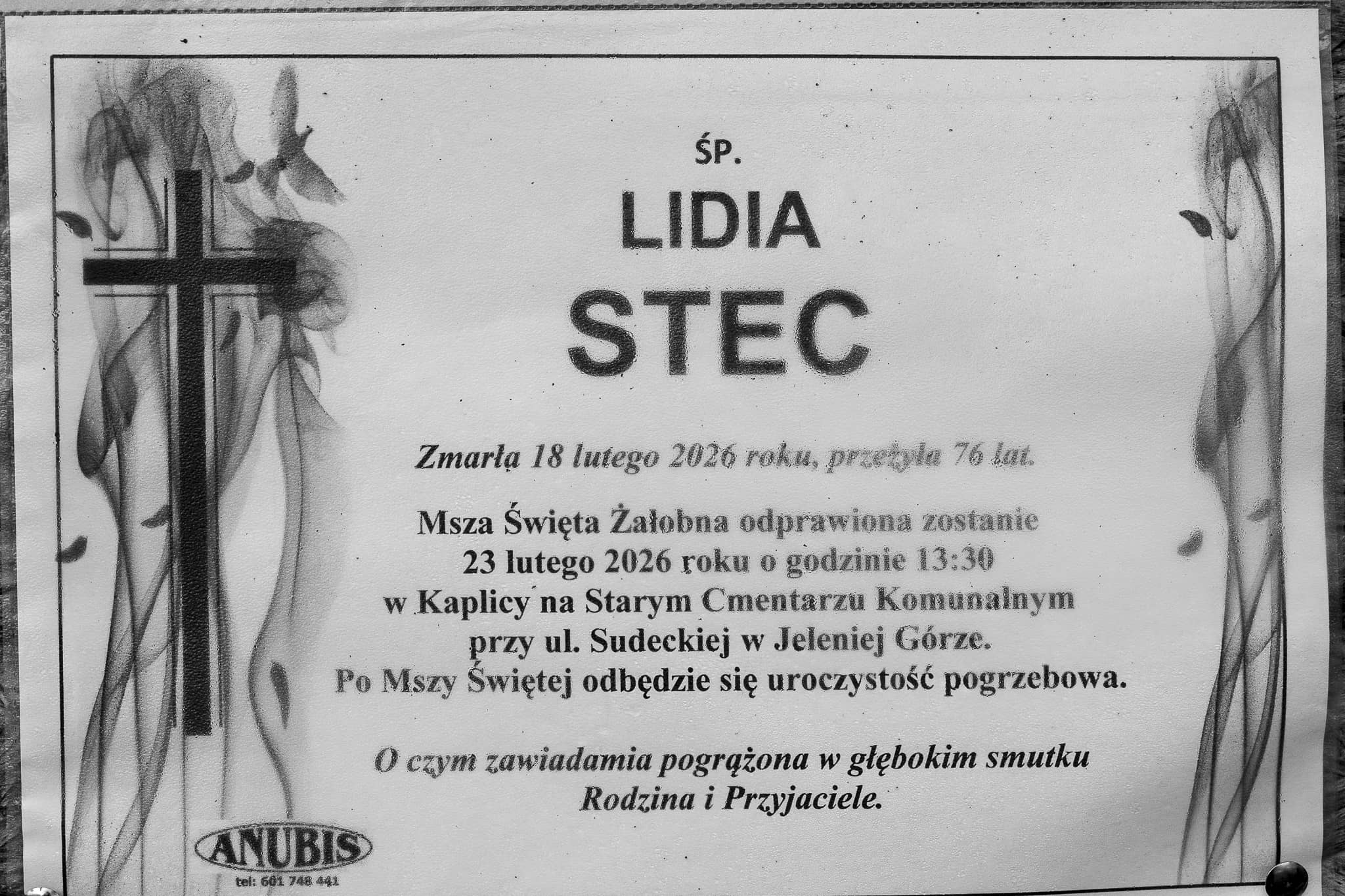 Zmarła Lidia Stec