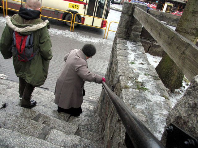 Lodowisko na chodnikach