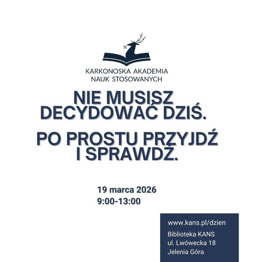 350 uczniów rok temu, teraz kolejna edycja. Dzień Otwarty KANS już 19 marca