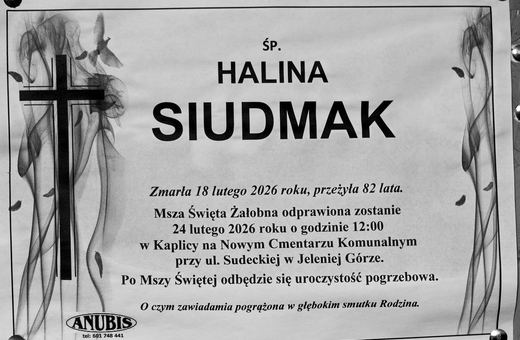 Zmarła Halina Siudmak