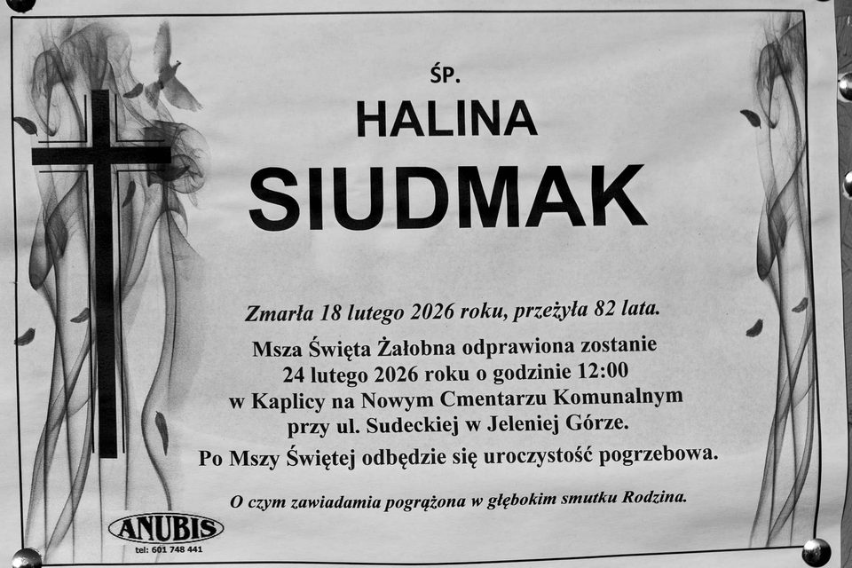 Zmarła Halina Siudmak
