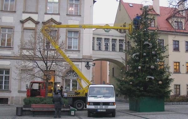 Choinka w Rynku już ubrana... :-)