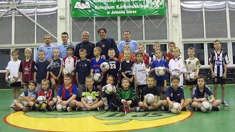 Sebastian Mila gościem młodych piłkarzy SP "GOL"