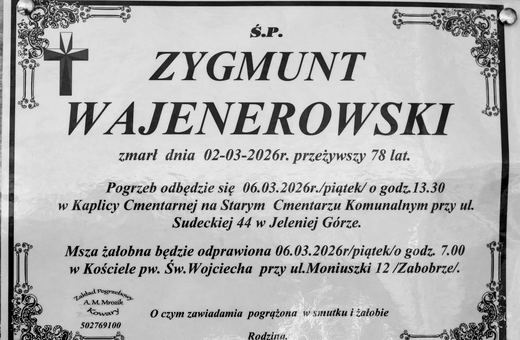 Zmarł Zygmunt Wajenerowski