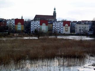 Powódź - fotoreportaż z Wiejskiej, okolic O.Robotniczego i J.Pawła II