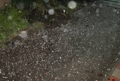 Potężne gradobicie nad Jelenią Górą