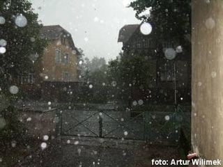 Potężne gradobicie nad Jelenią Górą