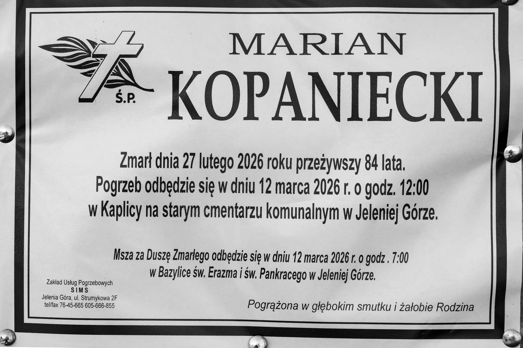 Zmarł Marian Kopaniecki