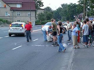 Potrącił pieszego - relacja z wypadku