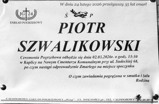 Zmarł Piotr Szwalikowski