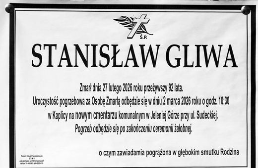 Zmarł Stanisław Gliwa