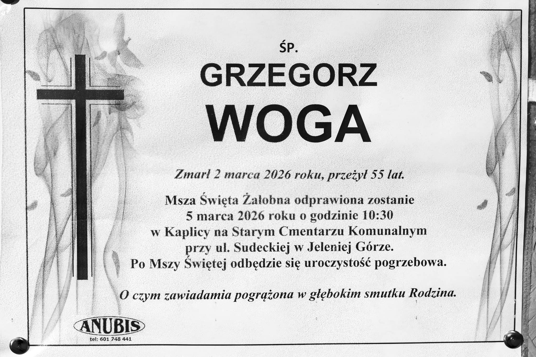 Zmarł Grzegorz Woga
