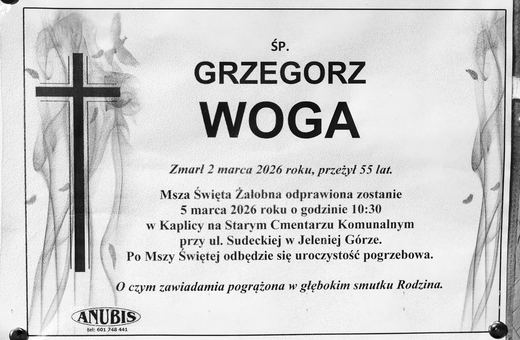 Zmarł Grzegorz Woga