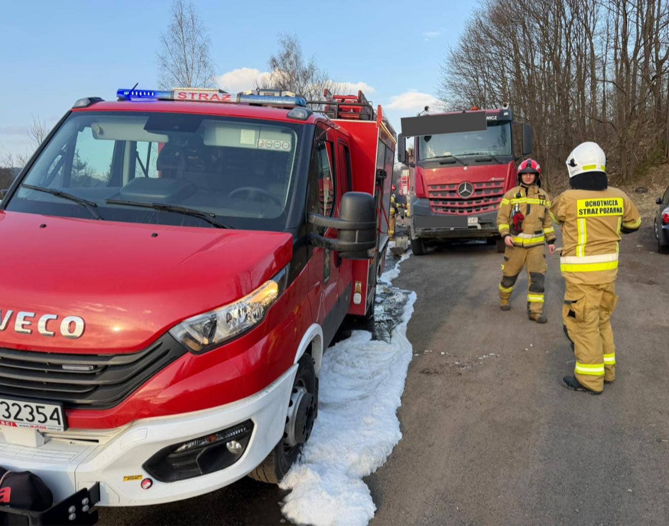 Pożar ciężarówki na drodze do Jeleniej Góry