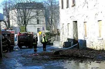 Pożar przy targowisku