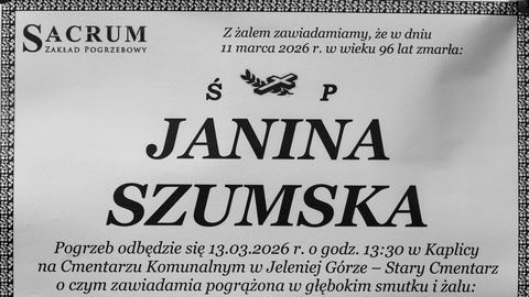 Zmarła Janina Szumska
