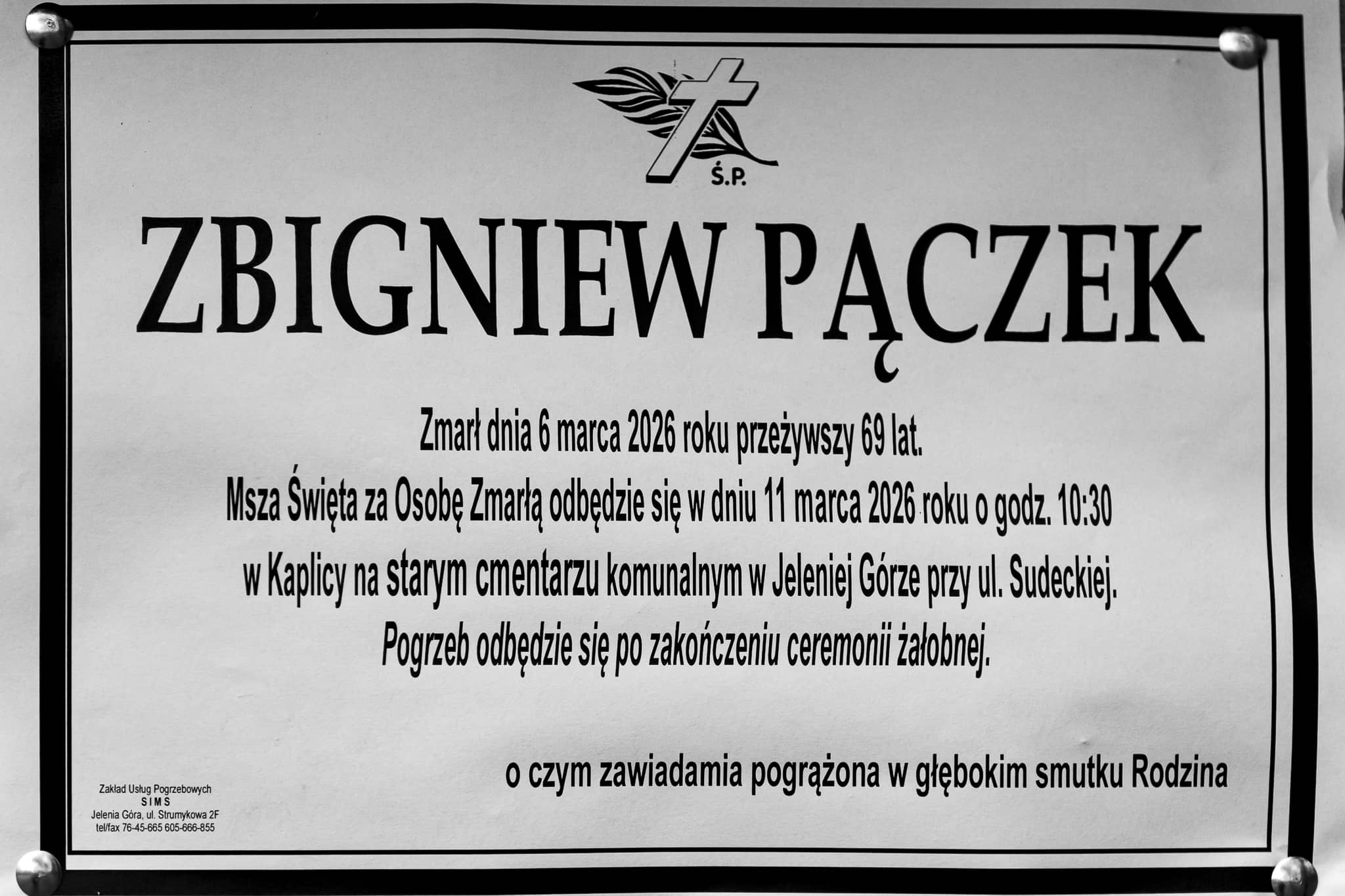 Zmarł Zbigniew Pączek