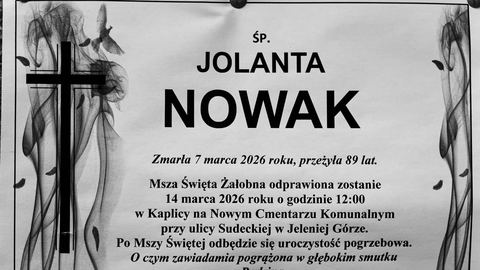 Zmarła Jolanta Nowak