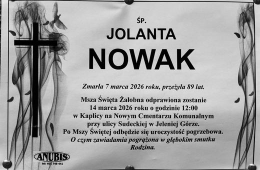 Zmarła Jolanta Nowak
