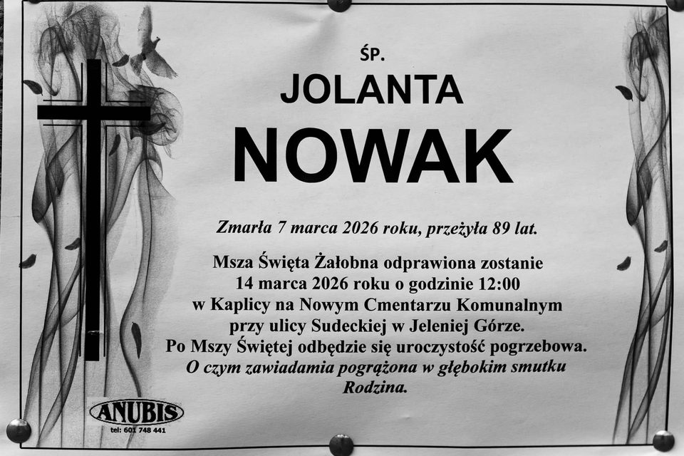 Zmarła Jolanta Nowak