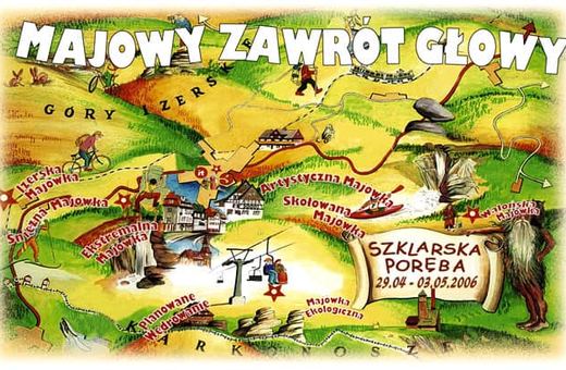 Mapa imprez w Szklarskiej Porębie i okolicach.