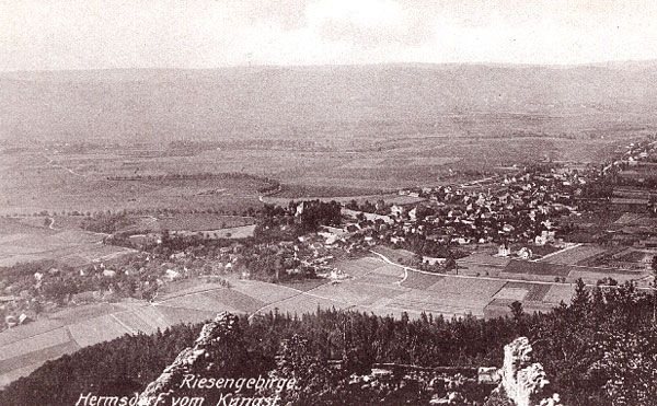 Hermsdorf widziany z zamkowej wieży.