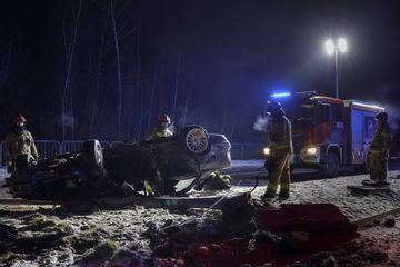 Dachowanie na obwodnicy Jeleniej Góry