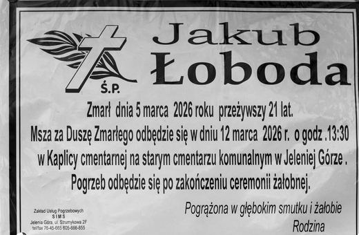 Zmarł Jakub Łoboda